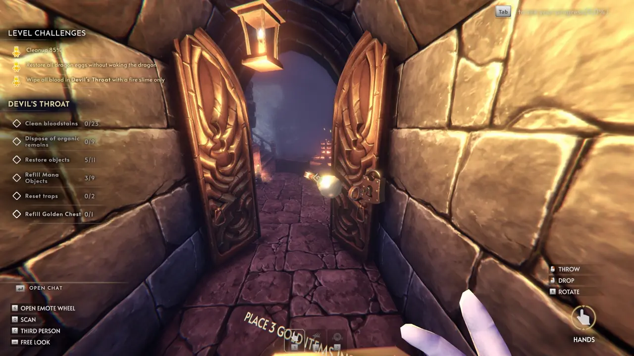 Dark Tower The Great Room lower blood stained platform below the golden chest room