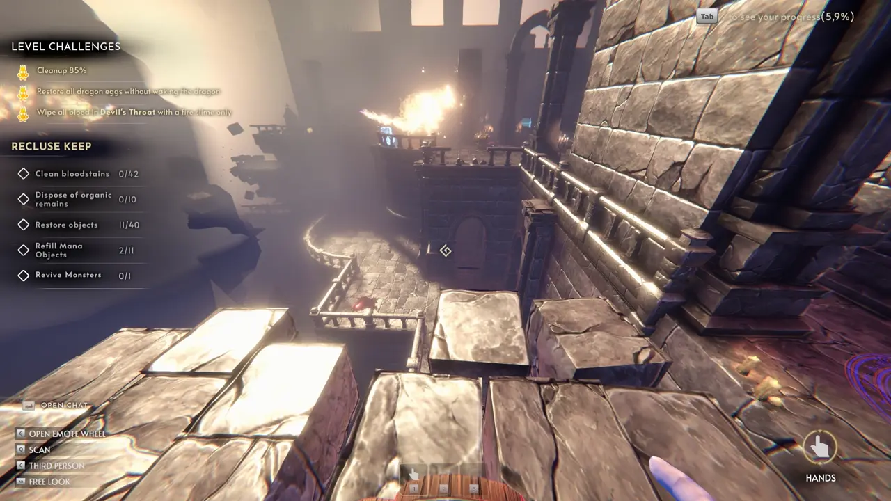 Dark Tower The Great Room Recluse Keep hidden door on the lower left platform