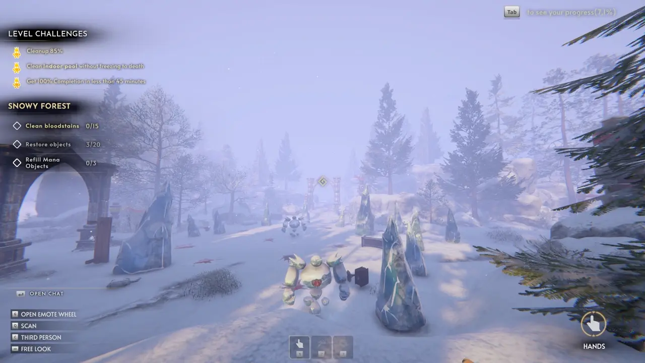 Dark Tower The Hot Springs Snowy Forest archway behind the Ice Golems