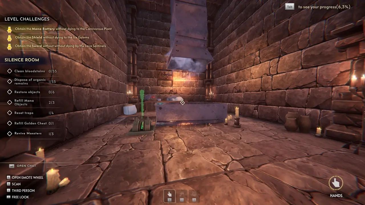 Dark Tower The Throne fake wall beside the Silence Room slime machine