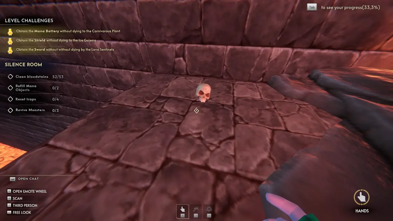 Dark Tower The Throne skull found in the Silence Room hidden area
