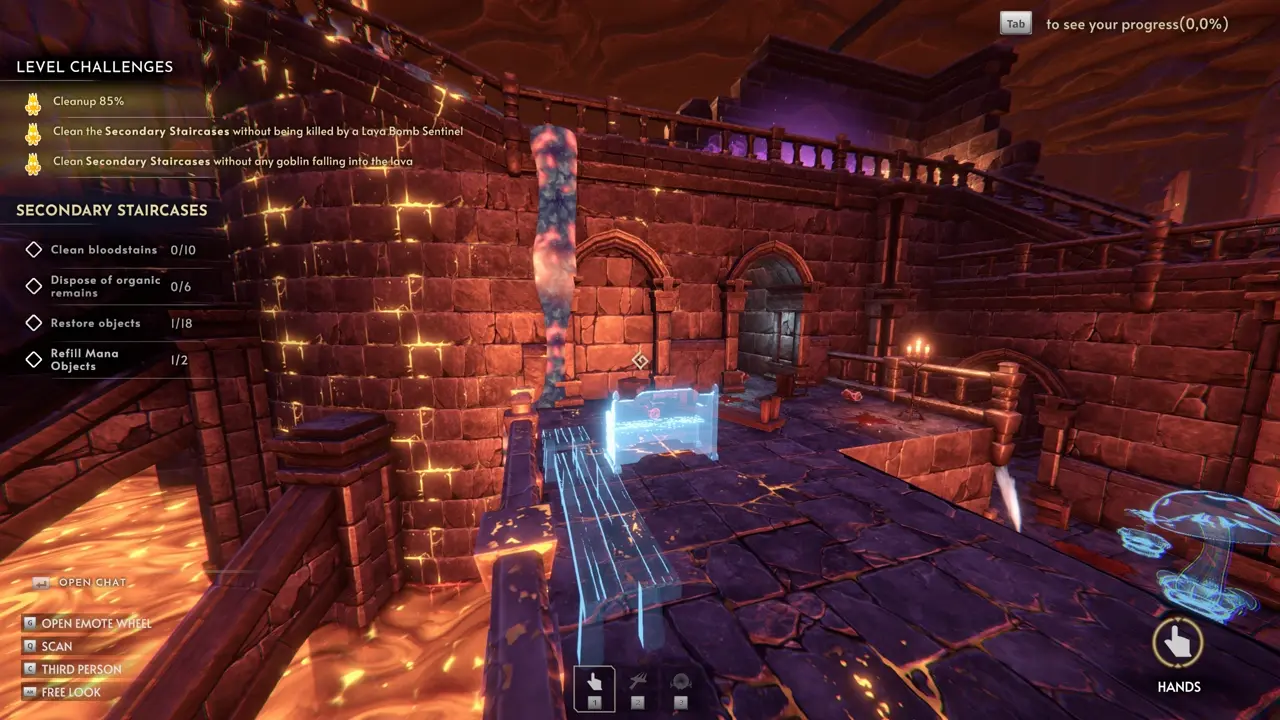 Dark Tower The Volcano Secondary Staircases fake wall in the archway