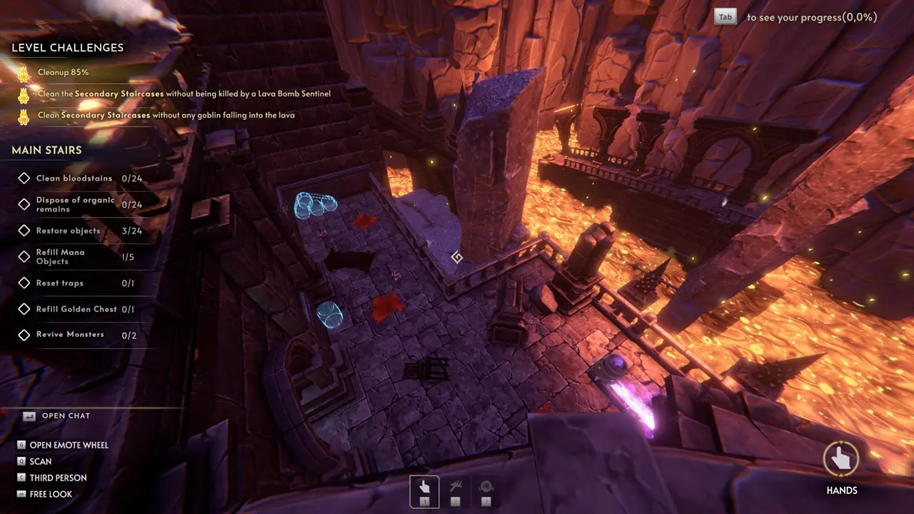 Dark Tower The Volcano Main Stairs hidden area with air vent below the Fire Blades trap