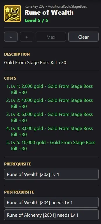 rune of wealth details