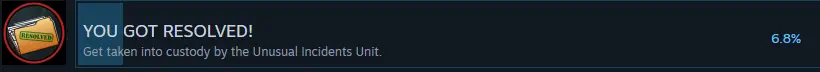 First ending alert and achievement