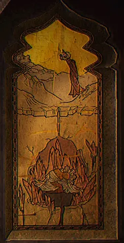 Correct portrait showing an angel imprisoned beneath the earth