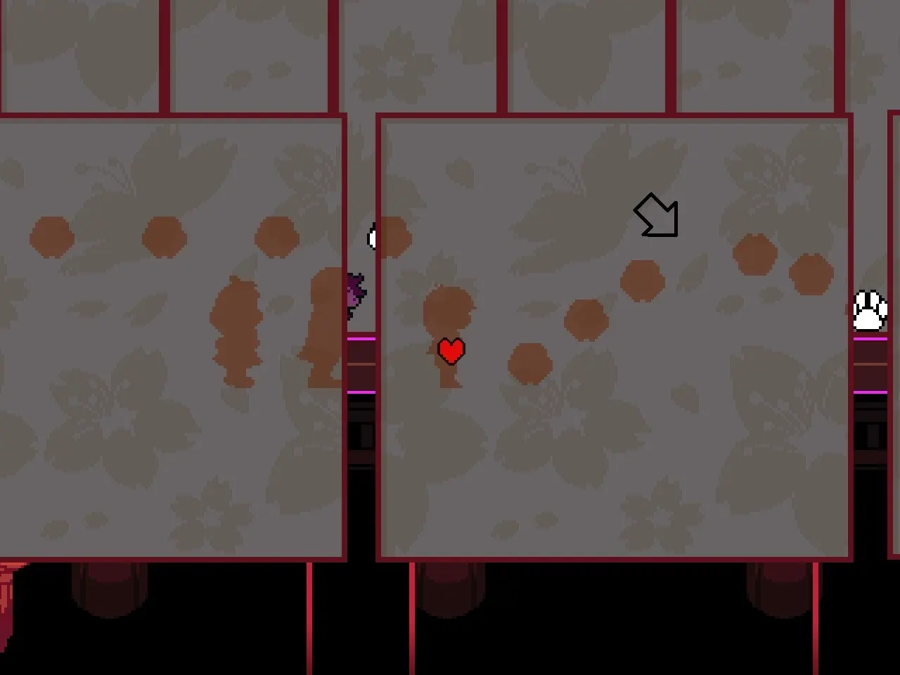Paw pattern showing the location of the third hidden fox