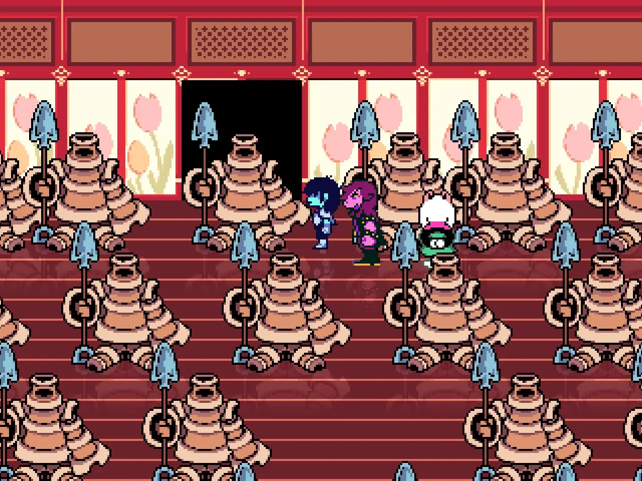 Terakota blocking the hidden door leading to the fourth fox