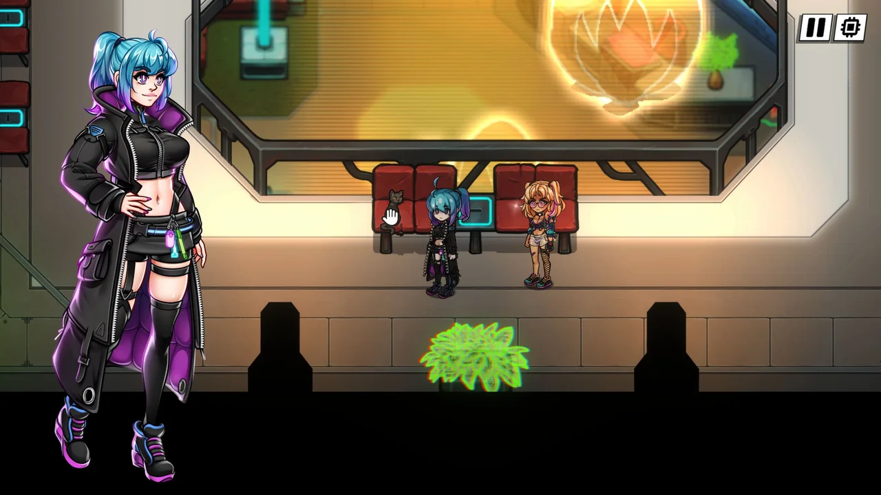 Second kitten location on a chair in Neon Rise 2nd Floor