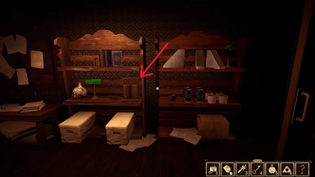 Liv memento item 4 location on a storage room shelf