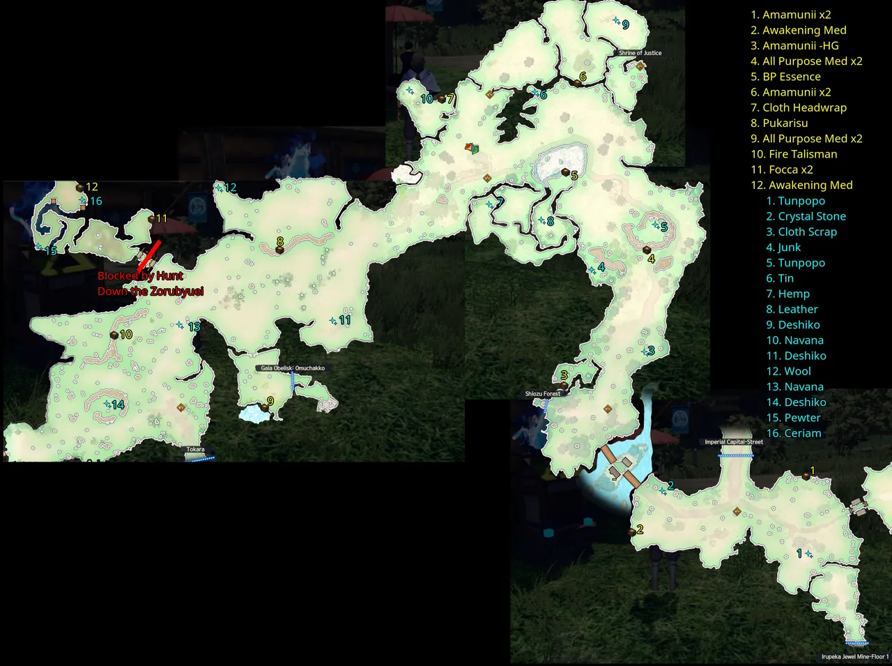 Monochrome Mobius Omuchakko Plains Map