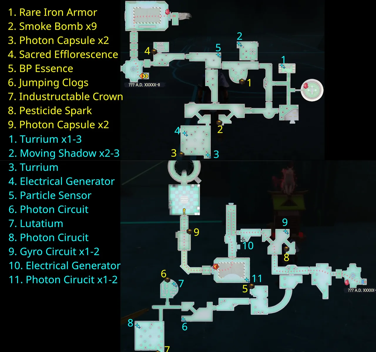 Monochrome Mobius Past Sequence Map