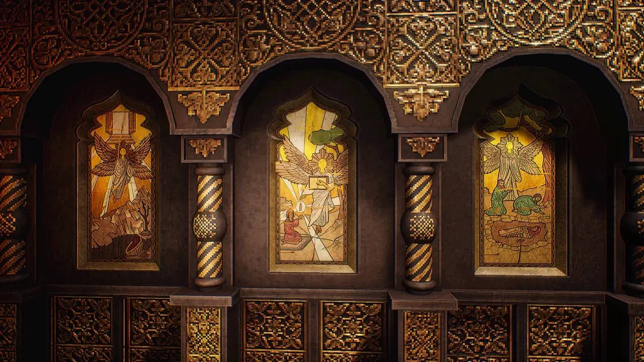 Correct portrait order for the left side of the church door puzzle