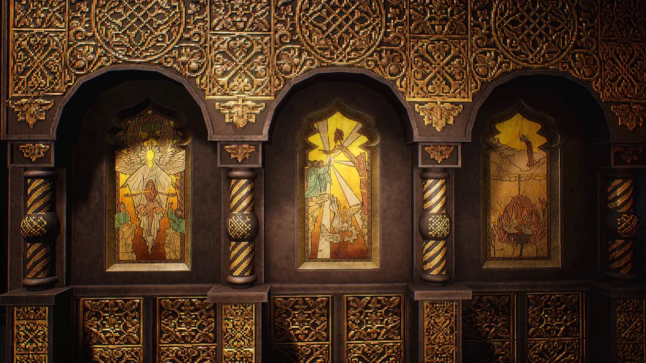 Correct portrait order for the right side of the church door puzzle
