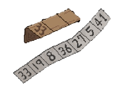 Train45 rod and rope cipher puzzle showing the number pattern for the Penalty Car route