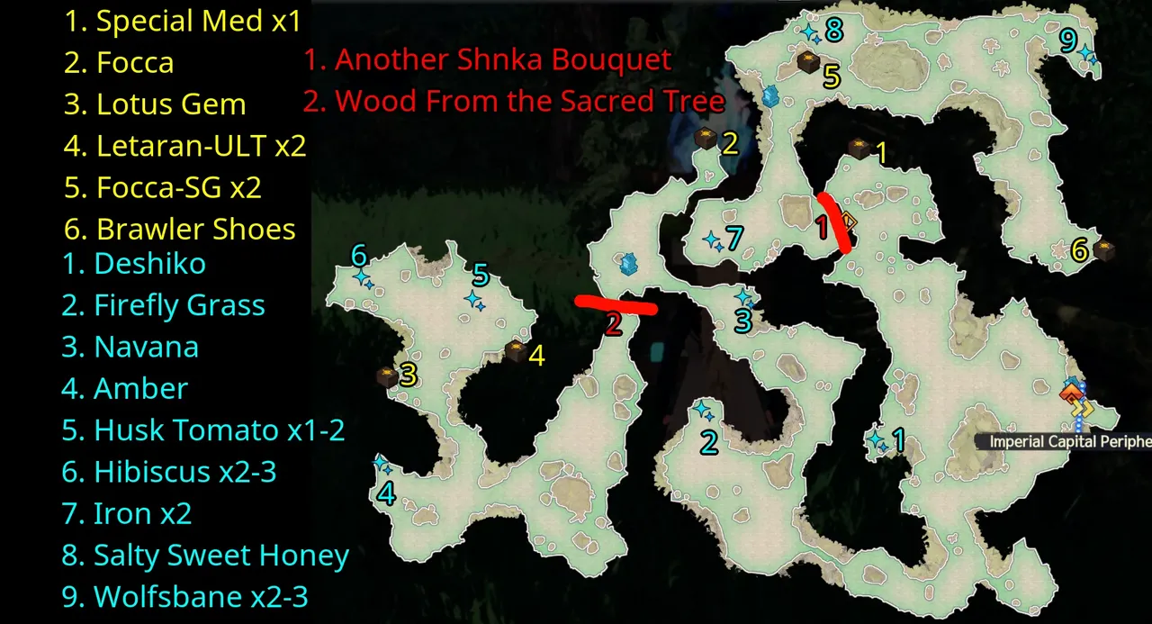 Monochrome Mobius Shizou Forest Map