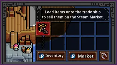 Steam inventory listing screen for selling items on marketplace