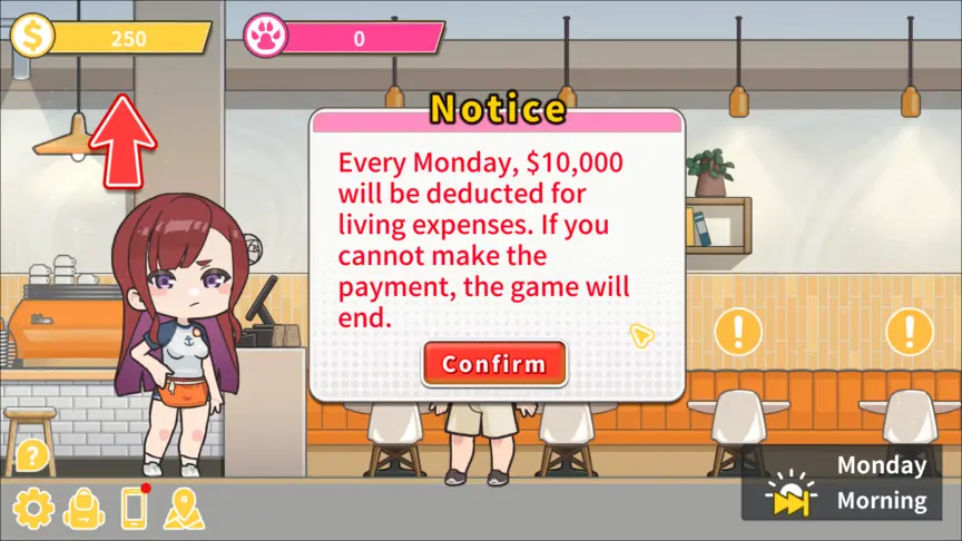 Basic Game Progression in Summer at Smile Cafe