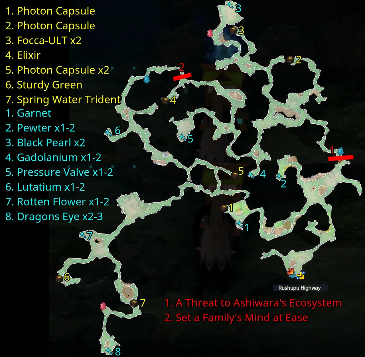 Monochrome Mobius Tokkoro Cave Map