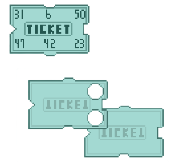 Train45 validated ticket puzzle showing punched hole positions used to find the route cars