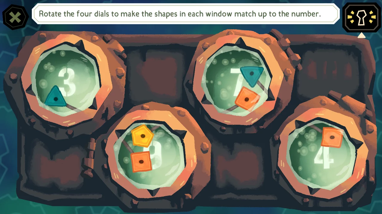The Mermaid Mask Mess Hall snake cabinet solution with the correct shape combinations