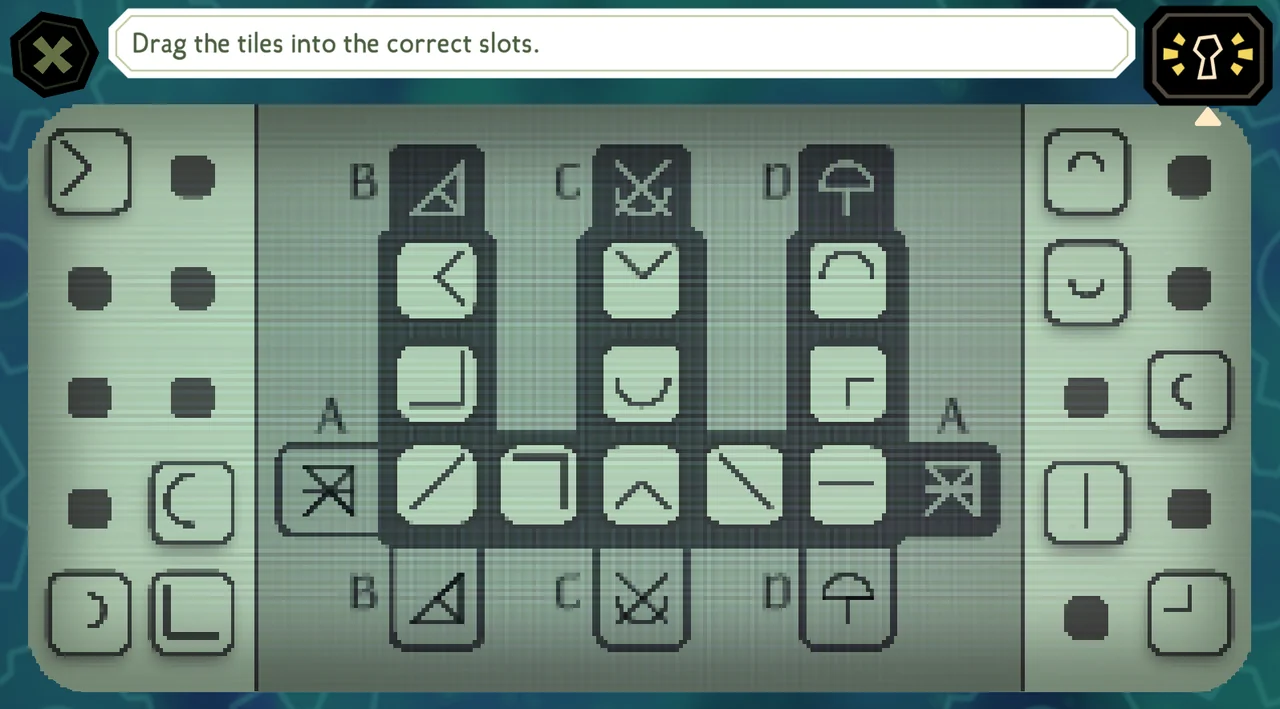 The Mermaid Mask Dirk's Cellphone completed symbol grid solution