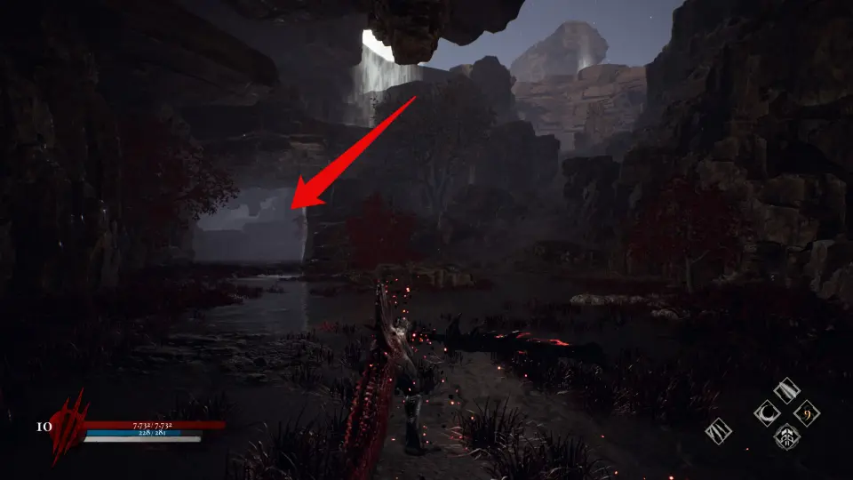 Dinoblade first extra health orb in the canyon