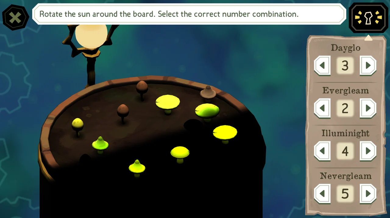 The Mermaid Mask Cargo Hold Mushroom Puzzle Box correct mushroom counts