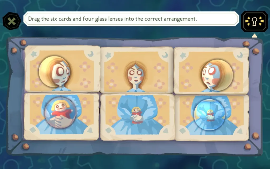 The Mermaid Mask Child's Room Wooden Chest card and lens puzzle solution