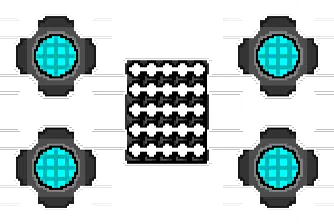 Four Concentrators connected to an Energy Cell