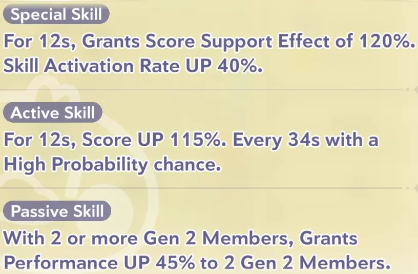 Oozora Subaru skill information in Hololive Dreams