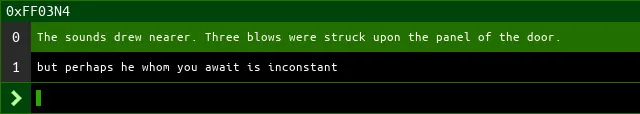 K3RN3LC0MP1L3R highlighted text typing interface in Welcome to the Game III