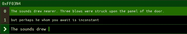 Correcting a red typing error with Backspace in K3RN3LC0MP1L3R