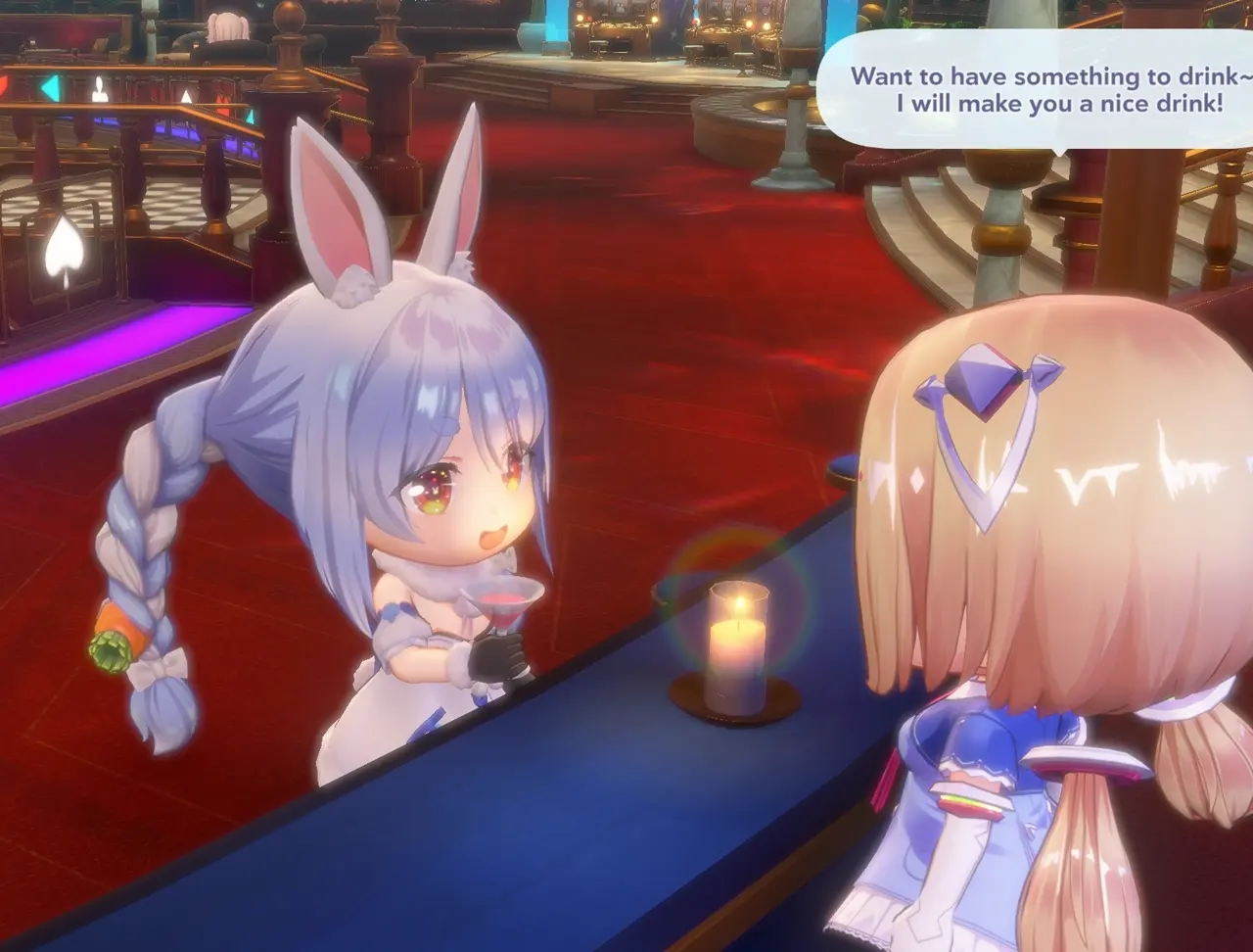 This Is From That Customer Over There middle stool at the Raven Bar