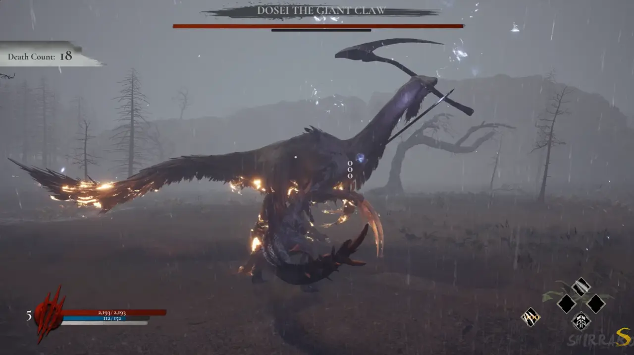 Dinoblade Dosei the Giant Claw boss fight