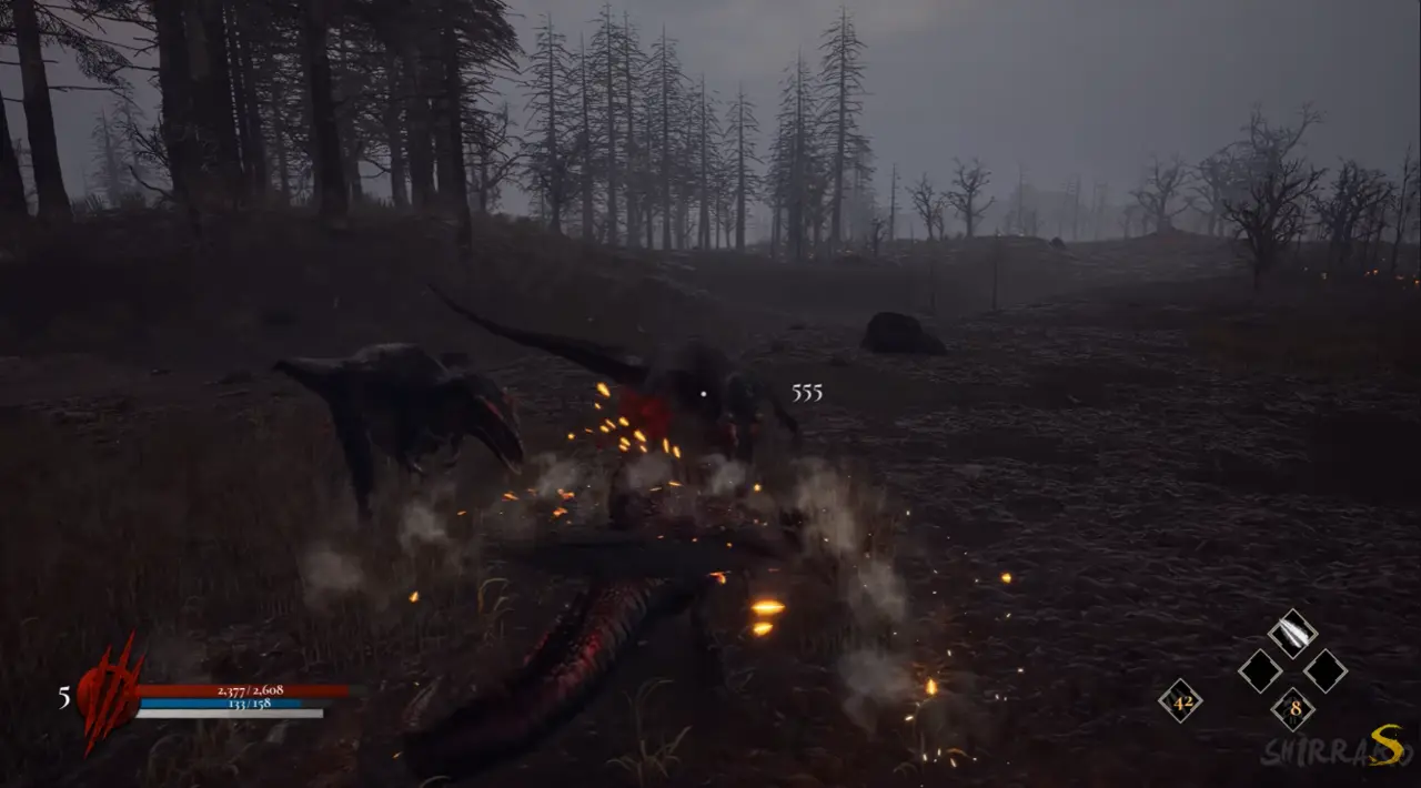 Dinoblade swamp route toward the fire upgrade