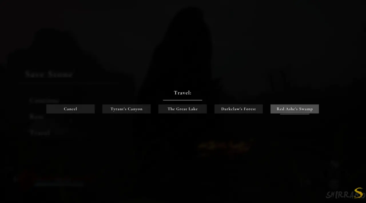 Dinoblade biome travel menu