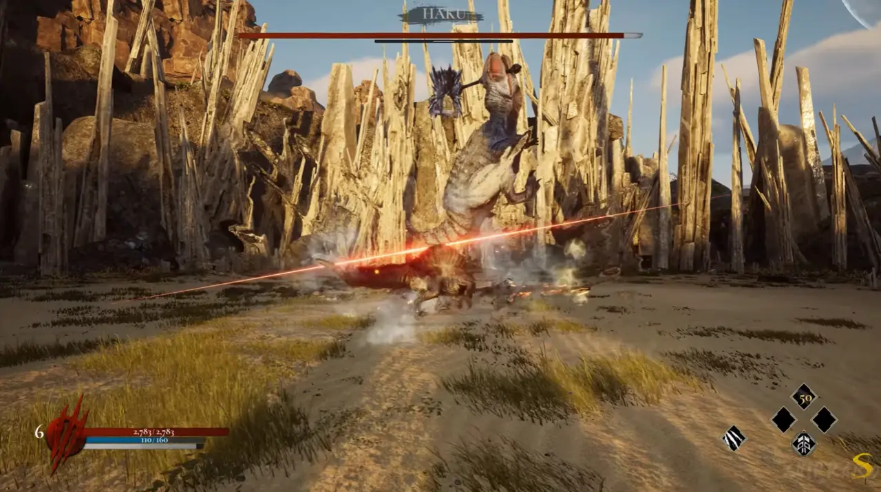 Dinoblade Haku Tarbosaurus boss fight