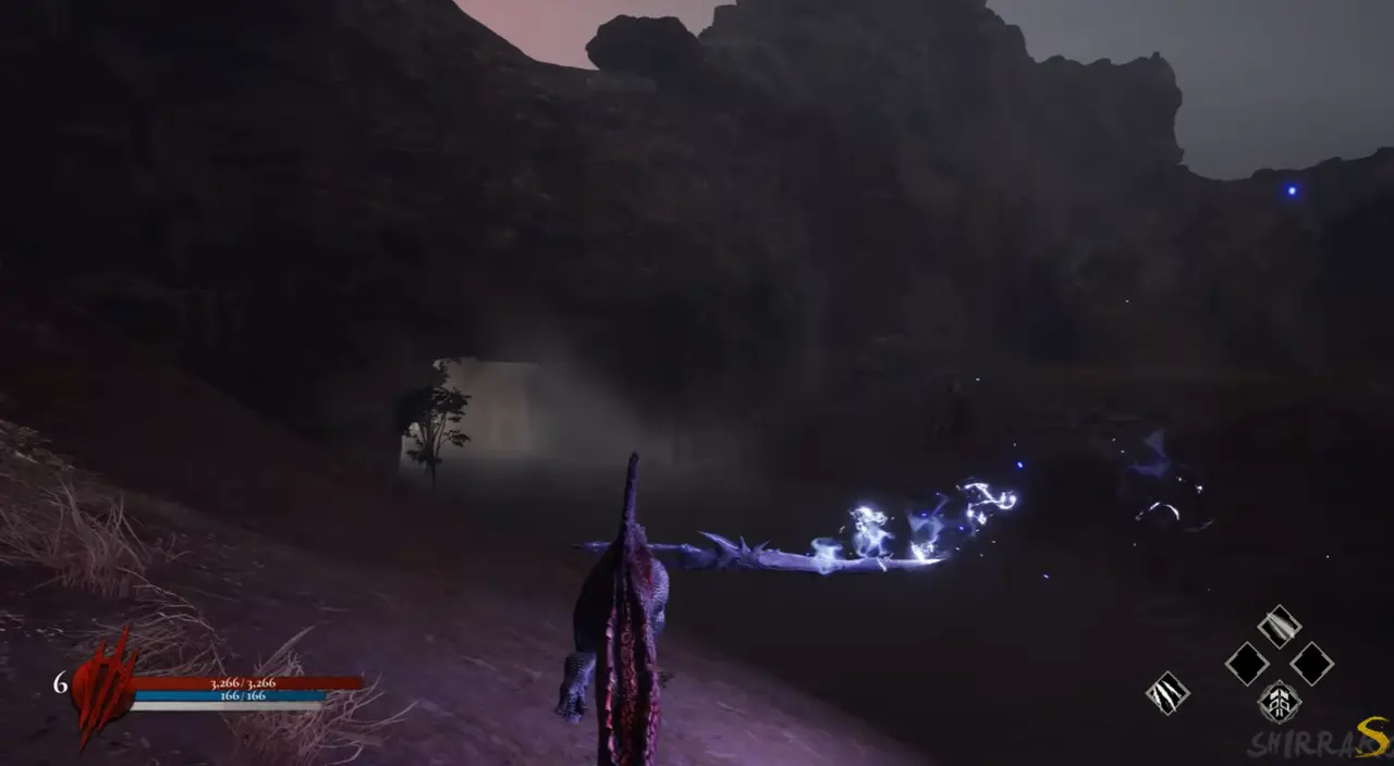 Dinoblade archway leading to Akai Tsuki