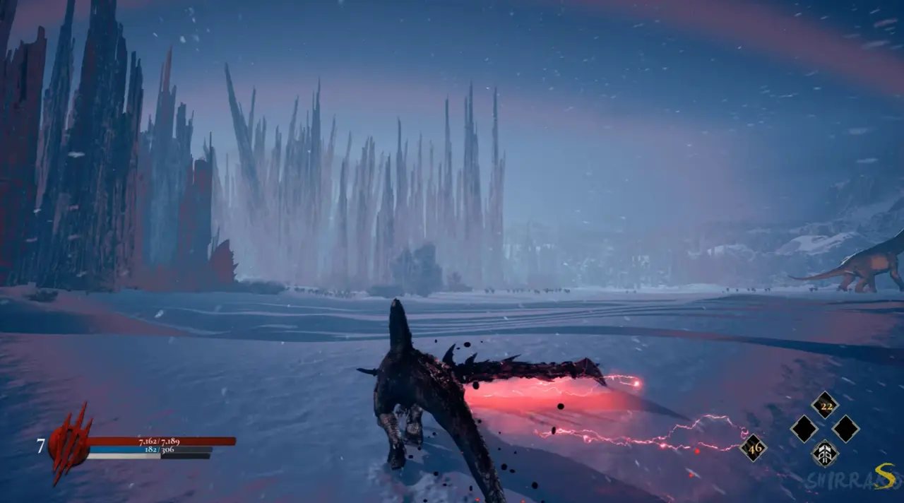 Dinoblade passive Alamosaurus in Snow Crater