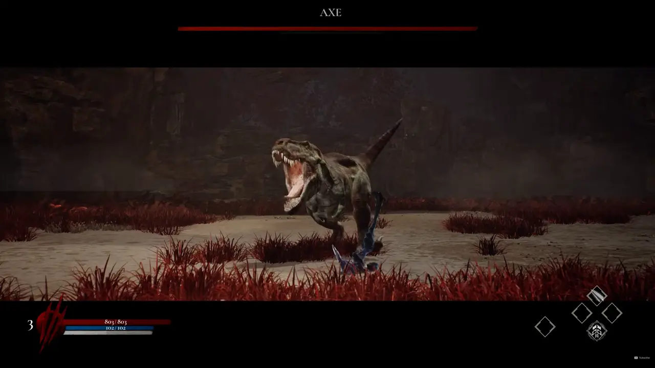 Dinoblade Axe boss fight