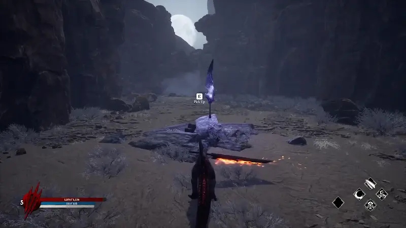 Dinoblade weapon reward at the end of the demo