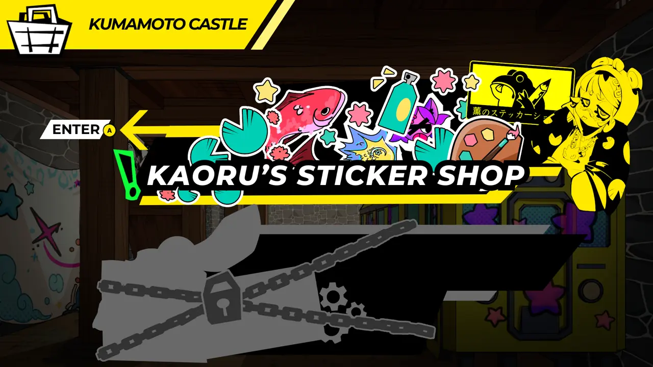 Denshattack skin code entry location in Kumamoto Castle