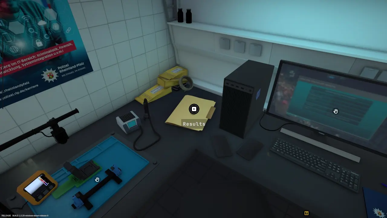 Collecting the yellow digital evidence results folder