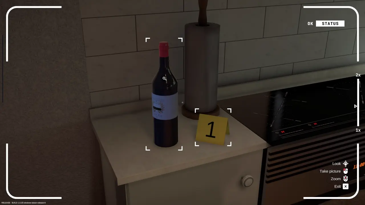 General wine bottle evidence collected from the kitchen counter