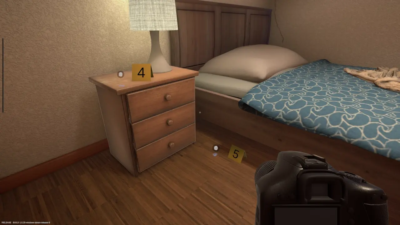Tutorial 2 locations of two unknown fingerprints in the bedroom