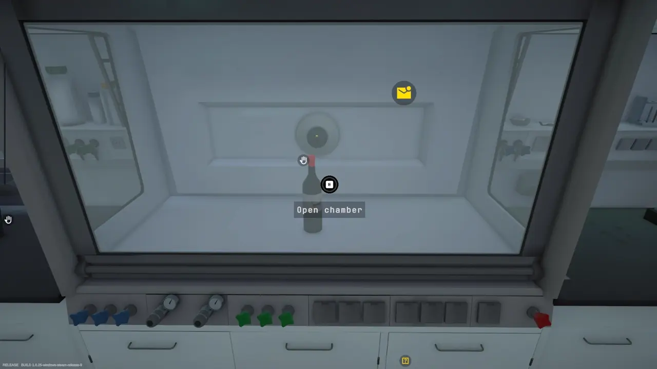 Placing the wine bottle inside the cyanoacrylate fuming chamber