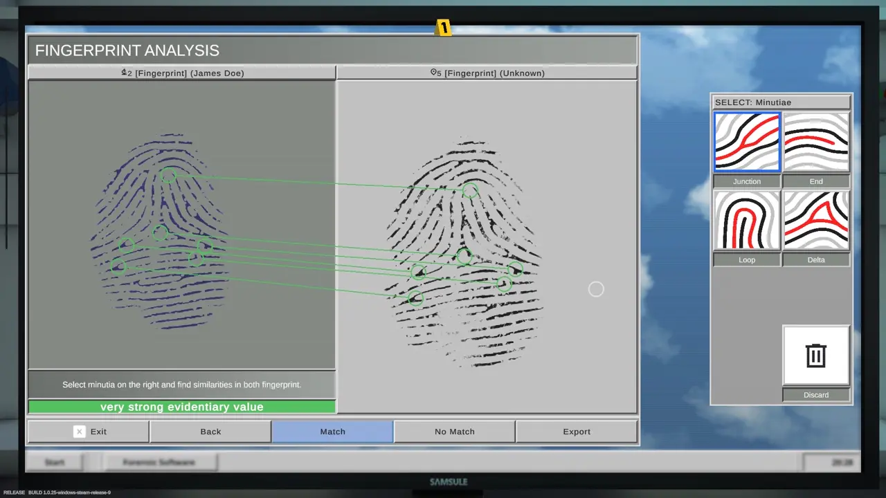 Tutorial 2 fingerprint comparison matching points example 4