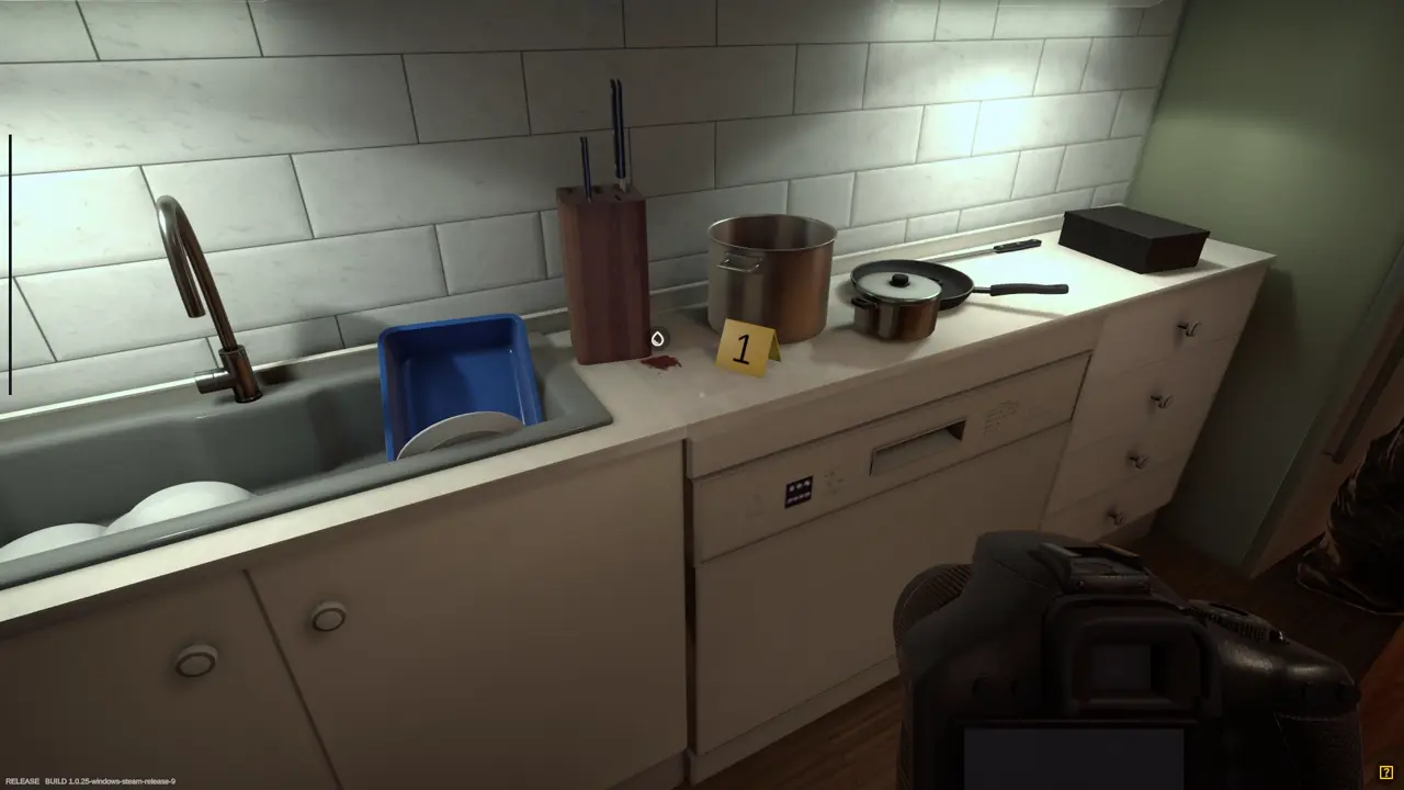 Tutorial 3 blood stain and biological sample location on the kitchen counter