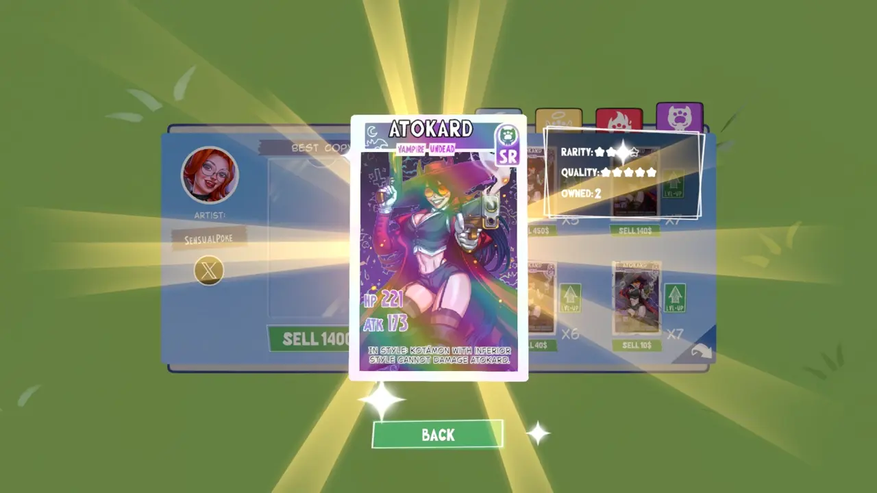 KOTAMON Game Atokard card guide screenshot 1